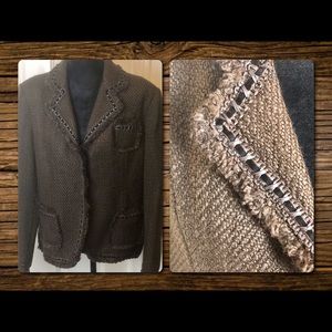 VTG w Tags Wool Boucle Jacket/Blazer Size 16